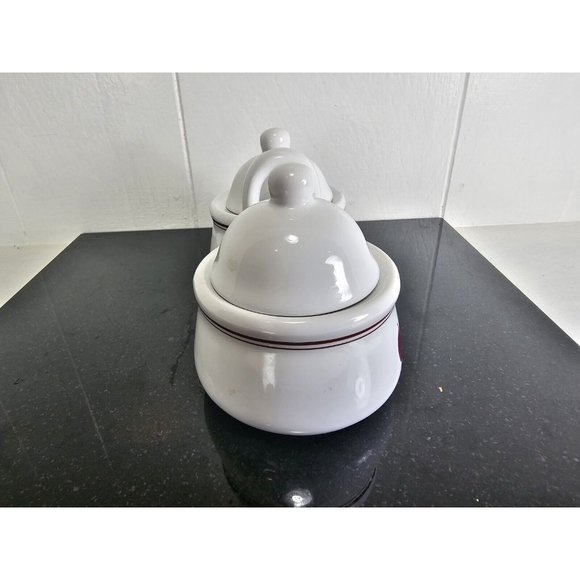 Houston Harvest Gifts Vintage Jam/Jelly Condiments Server Set w/Handle Ceramic - Picture 4 of 7